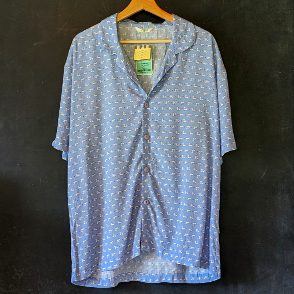NWT Evenie Men's Cat Pajama Shirt Sz L XL